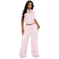 Striped Zip-Up Two-Piece Track Set