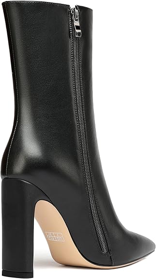 Pointed Toe Block Heel Ankle Boots