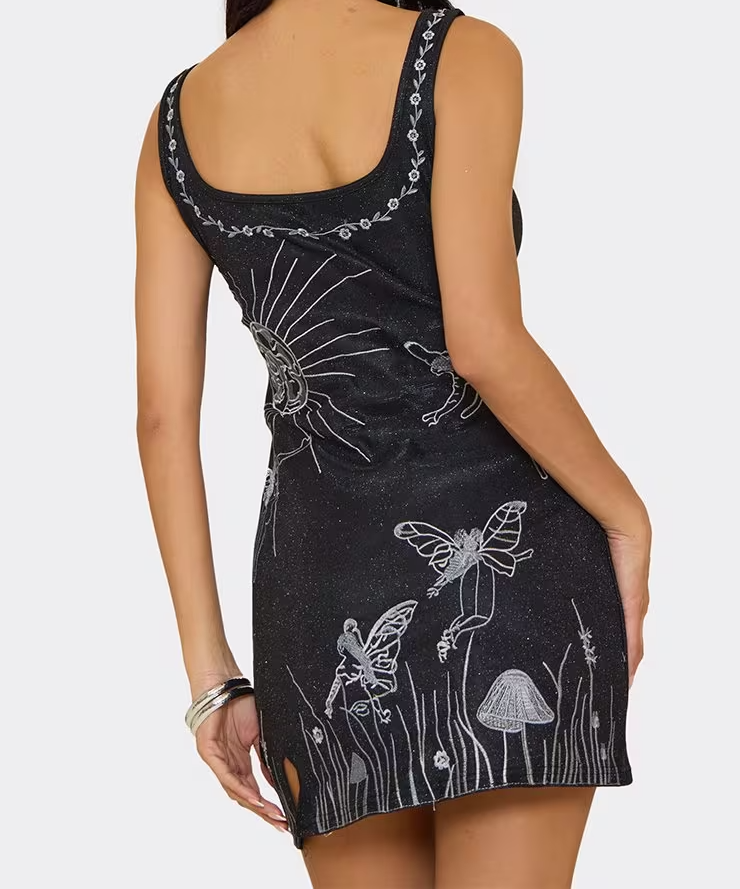 Celestial Embellished Mini Dress