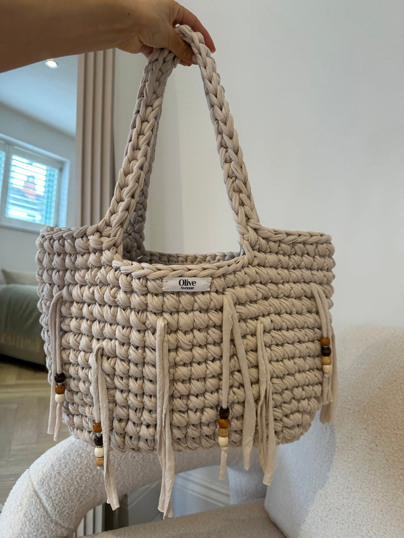 Pastel Multicolor Crochet Tote Bag