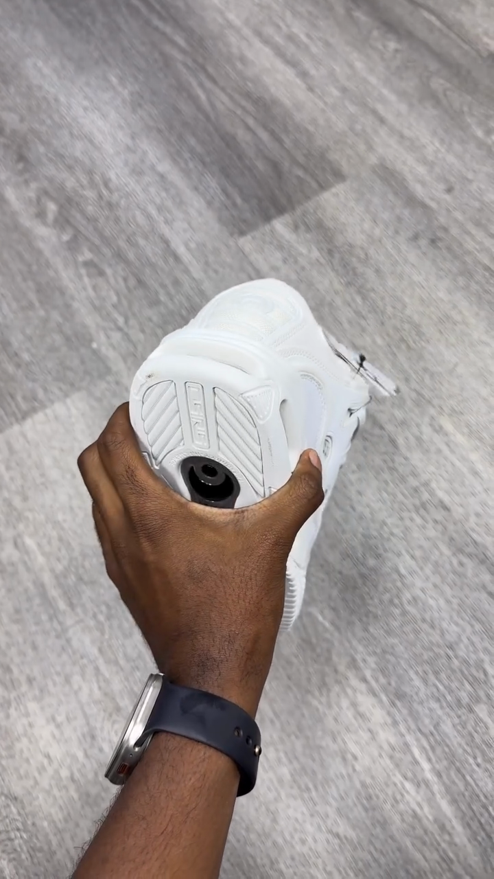 All-White Chunky Air Cushion Sneakers