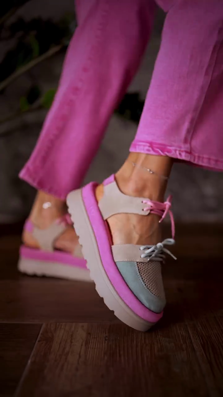 Multicolor Pastel Platform Sandals