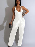 Halter Textured Jumpsuit