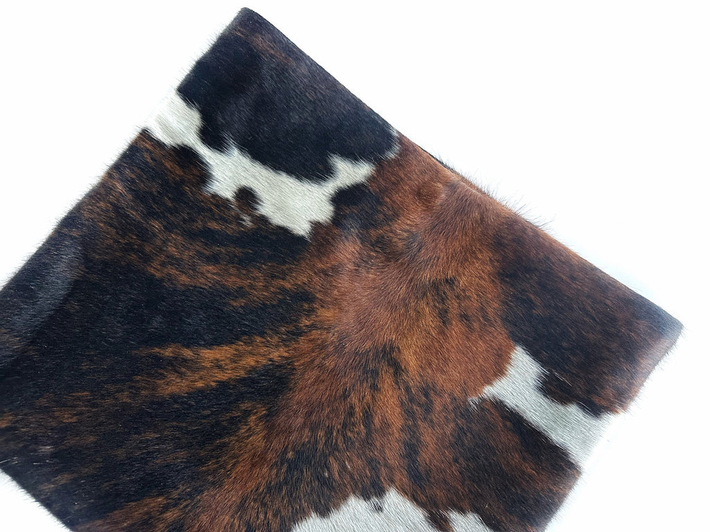 Tri-Color Cowhide Fold-Over Clutch