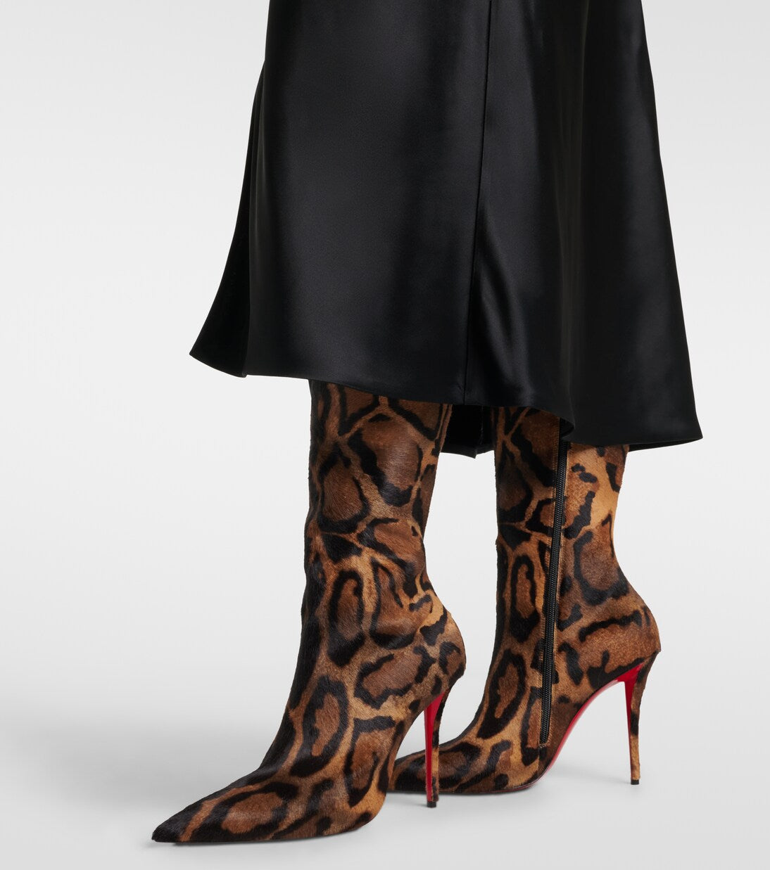 Bold Leopard Print Knee-High Stiletto Boots