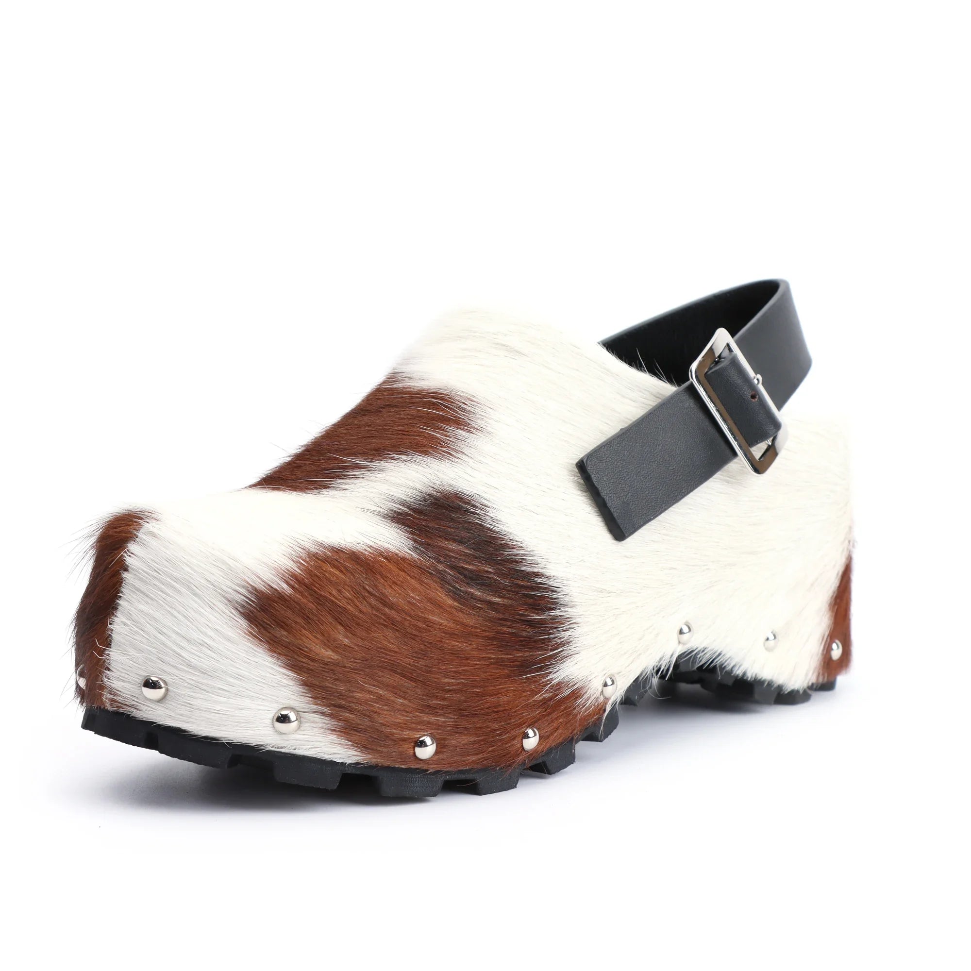 Calf Hair Women's Slip-On Sandals