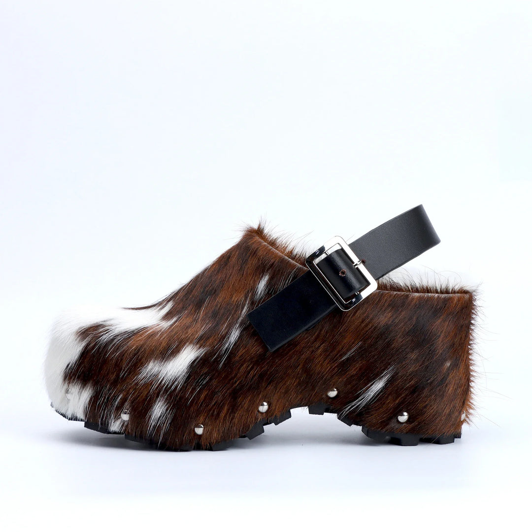Calf Hair Women's Slip-On Sandals