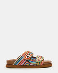 Multicolor Sequin Buckle Slide Sandals