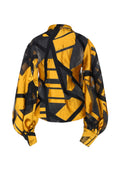 Gold-Black Geometric Print Two-Piece Set
