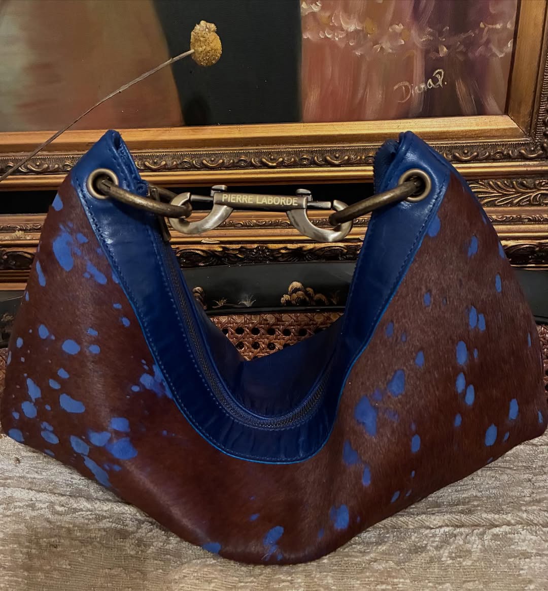 Hair-On Cowhide Hobo Bag