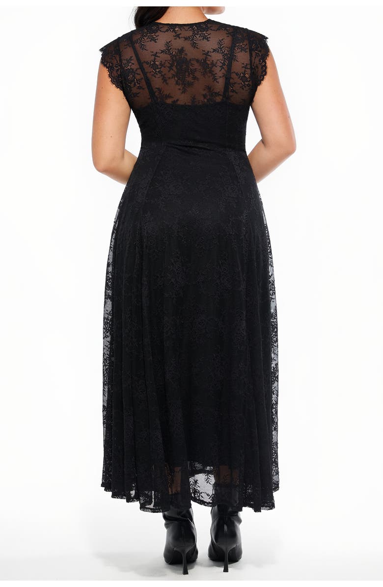 Lace Cap Sleeve Maxi Dress