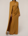 Draped Elegance Cape Dress