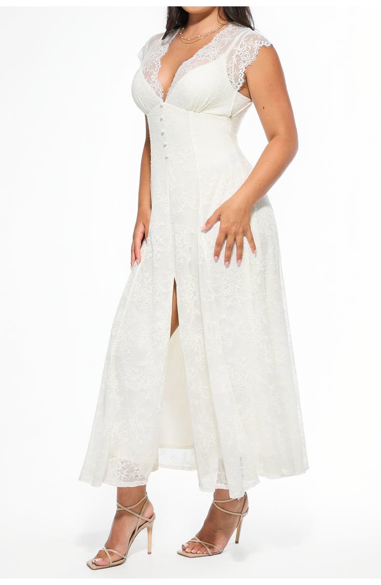 Lace Cap Sleeve Maxi Dress