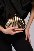 Gold Shell-Shaped Clutch