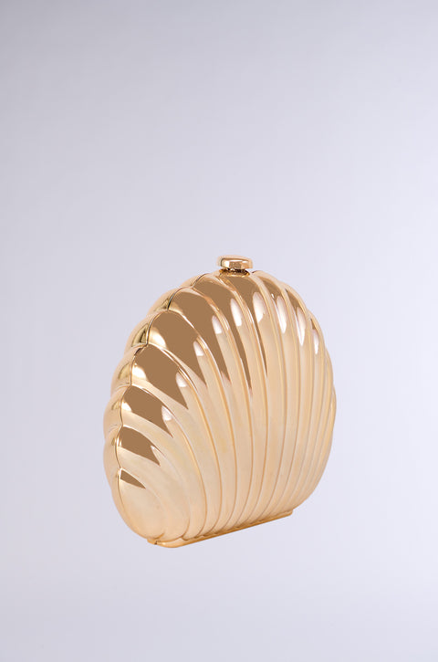 Gold Shell-Shaped Clutch