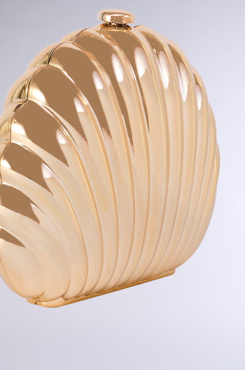 Gold Shell-Shaped Clutch