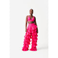 Hot Pink Ruffle Two-Piece Set